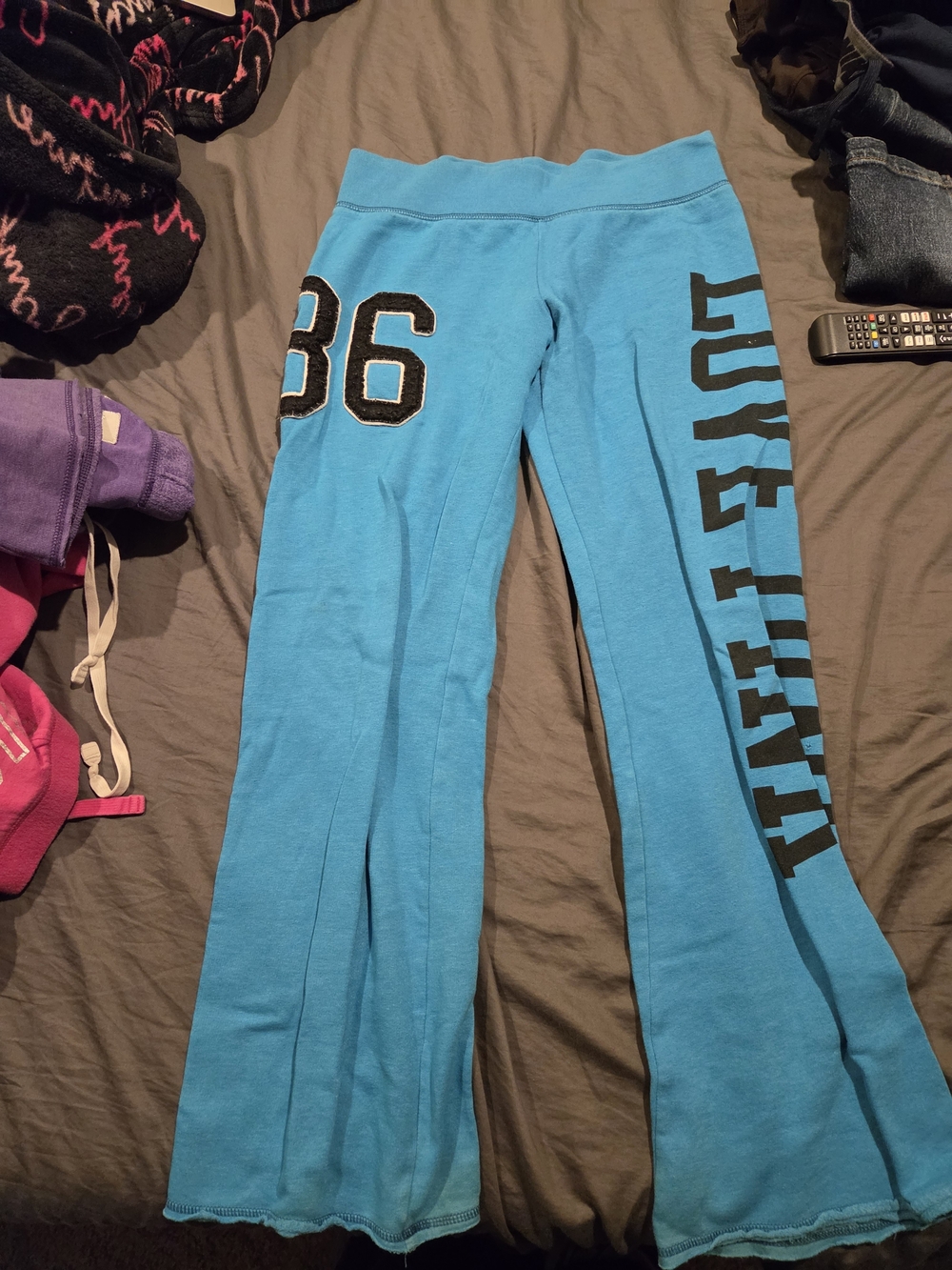 Women’s Blue Lounge Pants with Graphic Detail
